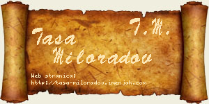 Tasa Miloradov vizit kartica